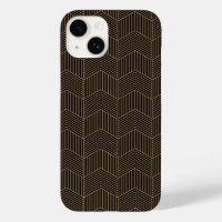 Geometric Line Minimalist Pattern Brown