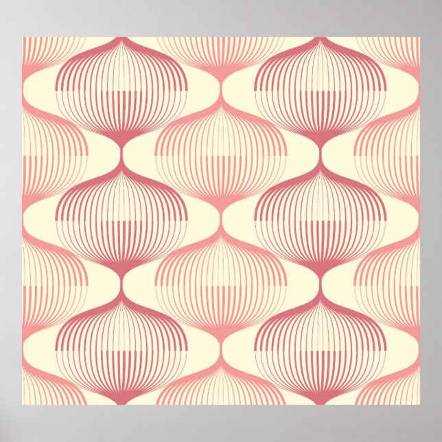 Geometric Lines: Abstract Seamless Background. Poster (Front)