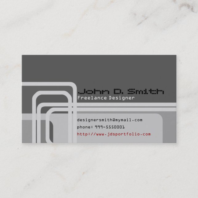 Geometric Lines Business Card (Front)