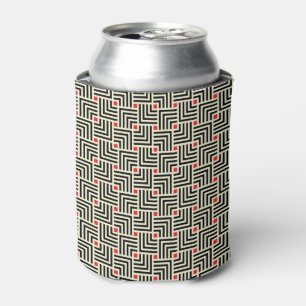 Geometric Lines Pattern Can Cooler