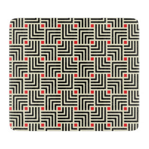 Geometric Lines Pattern Cutting Board