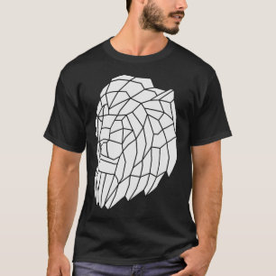 Geometric Lion Head Outline  T-Shirt
