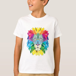 Geometric Lion Head T-Shirt