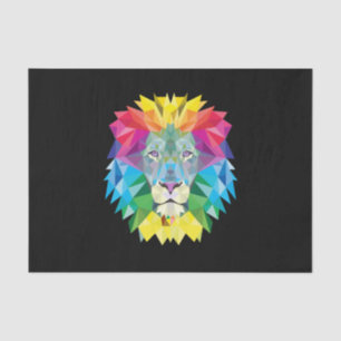 Geometric Lion Head Tissue Paper