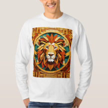 Geometric Lion Mandala T-Shirt Designs Des