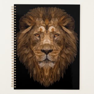 Geometric Lion Portrait Planner