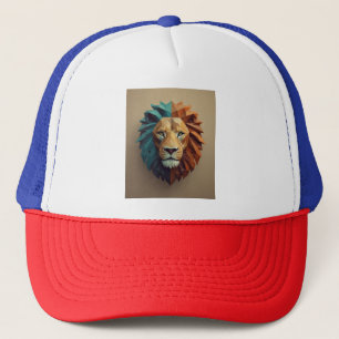 Geometric Lion Trucker Hat