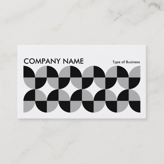 Geometric Long Horizontal v010 Business Card (Front)