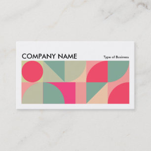 Geometric Long Horizontal v04 Business Card