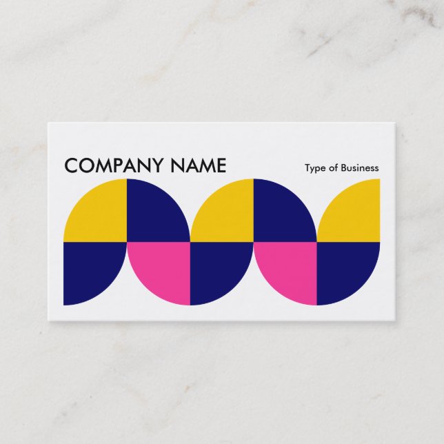 Geometric Long Horizontal v07 Business Card (Front)