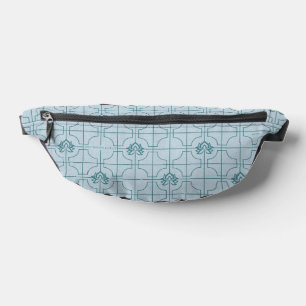 Geometric Lotus Grid Pattern - The White Lotus Bum Bags