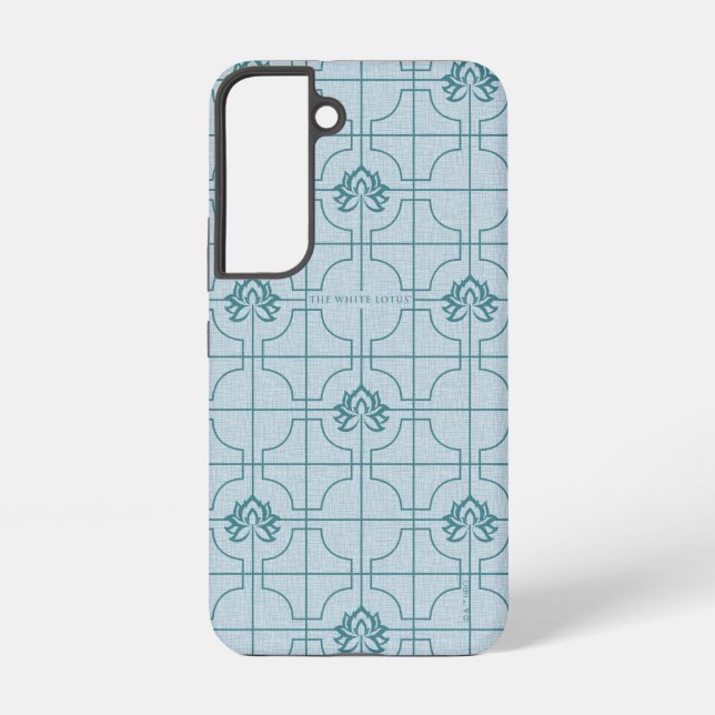 Geometric Lotus Grid Pattern - The White Lotus Samsung Galaxy S22 Case (Back)