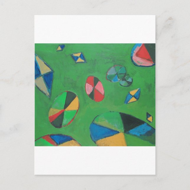 Geometric Lotus Pond (geometric expressionism) Postcard (Front)