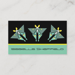 Geometric Luna Moth Business Card