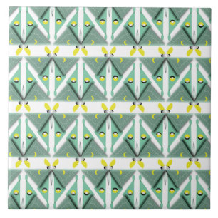 Geometric Luna Moth Tile