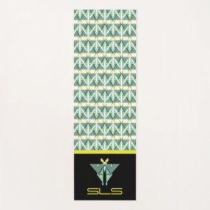 Geometric Luna Moth Yoga Mat