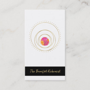 *~*  Geometric Lunar  Sacred Geometry Boho Gold Business Card