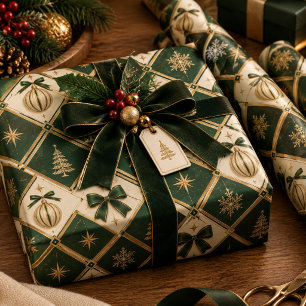 Geometric Luxury Christmas Wrapping Paper
