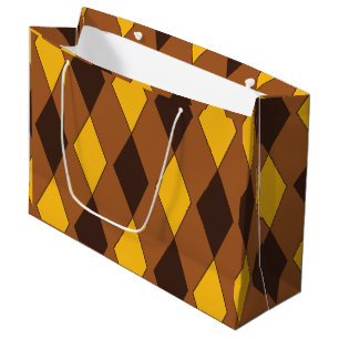 Geometric Luxury Diamond Pattern Large Gift Bag