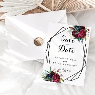 Geometric Luxury Whimsical Boho Save the Date Postcard