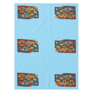 Geometric Magi - Three Wise Men Christmas Star Art Tablecloth