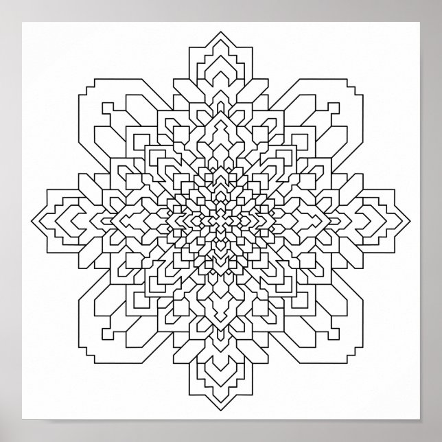 Geometric Mandala #11 Poster (Front)