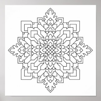 Geometric Mandala #13 Poster