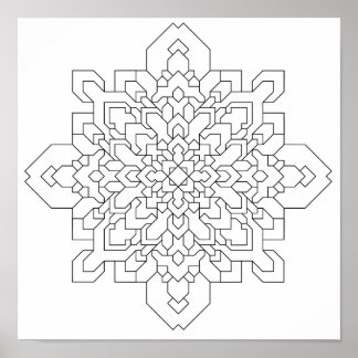 Geometric Mandala #4 Poster