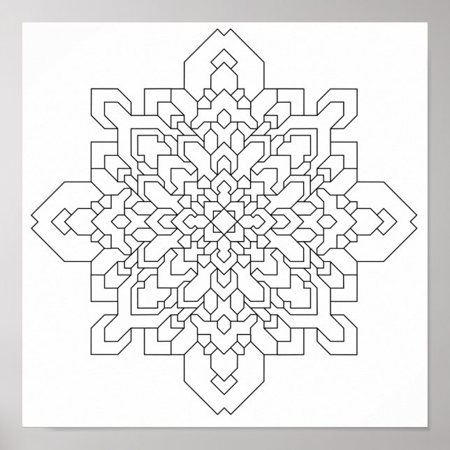 Geometric Mandala #4 Poster (Front)
