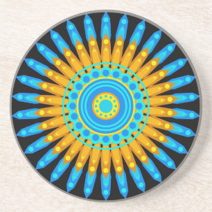 Geometric Mandala Art Circle Design 48256 Coaster