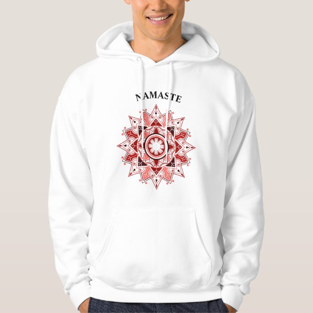 Geometric Mandala, Inspirational  Hoodie (Front)