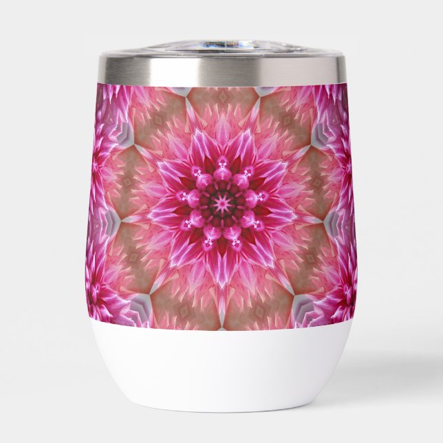 Geometric Mandala Pink Flower Pattern-67545 (Front)