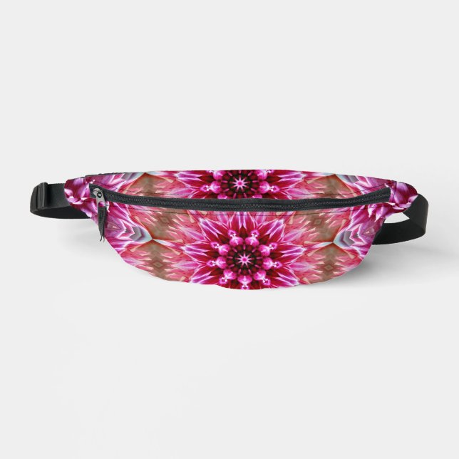 Geometric Mandala Pink Flower Pattern-67545 Bum Bags (Front)