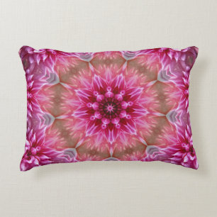 Geometric Mandala Pink Flower Pattern-67545 Decorative Cushion