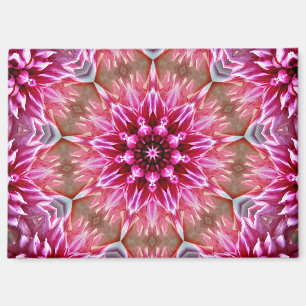 Geometric Mandala Pink Flower Pattern-67545 Keycha Magnet
