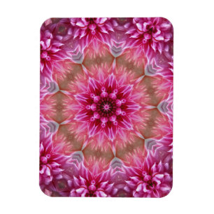 Geometric Mandala Pink Flower Pattern-67545 Magnet