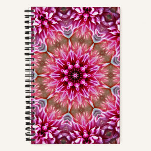 Geometric Mandala Pink Flower Pattern-67545 Notebook