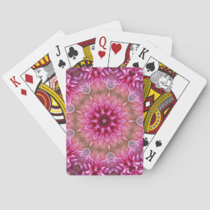 Geometric Mandala Pink Flower Pattern-67545 Playing Cards