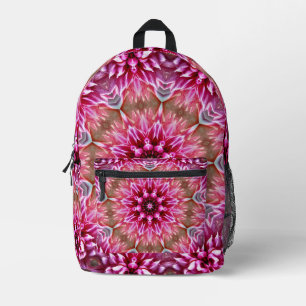 Geometric Mandala Pink Flower Pattern-67545 Printed Backpack