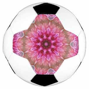 Geometric Mandala Pink Flower Pattern-67545 Soccer Ball