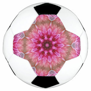 Geometric Mandala Pink Flower Pattern-67545 Soccer Ball