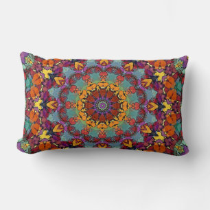 Geometric Mandala Purple Blue Design-64351 Lumbar Cushion