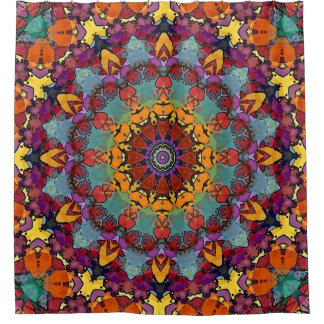 Geometric Mandala Purple Blue Design-64351 Shower Curtain