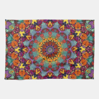 Geometric Mandala Purple Blue Design-64351 Tea Towel
