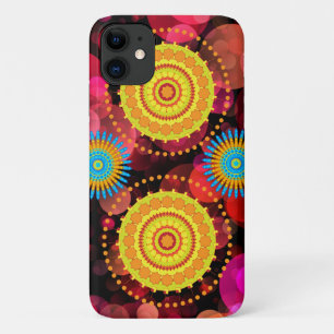 Geometric Mandala Yellow Circle Design Case-Mate iPhone Case