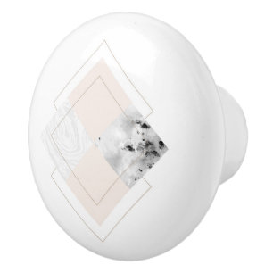 Geometric Marble Design Ceramic Knob
