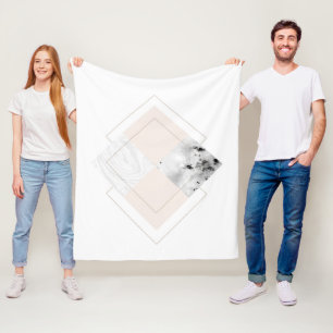 Geometric Marble Design Fleece Blanket