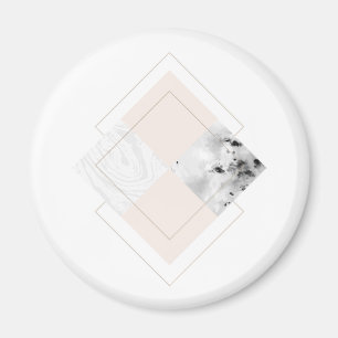 Geometric Marble Design Magnet