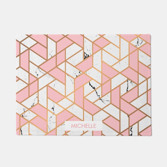Geometric Marble Pattern Doormat (Front)