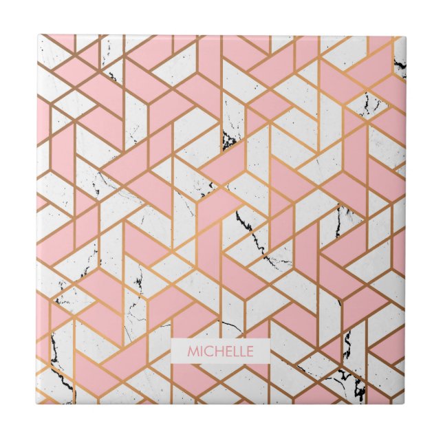 Geometric Marble Pattern Tile (Front)
